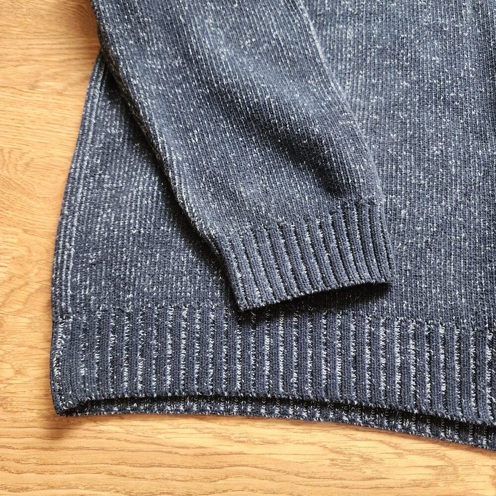 DKNY Jeans Hooded Sweater Mens Size 3XL Dark Blue Knit Pullover Heavy Warm - Picture 5 of 12